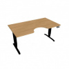 Pracovný stôl Motion Ergo, PO, 3S, 160x61-128x90 cm, dub/čierna Pracovný stôl Motion Ergo, PO, 3S, 160x61-128x90 cm, dub/čierna