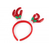 Čelenka do vlasov vianočná / párty červená 1ks Čelenka do vlasov vianočná / párty červená 1ks