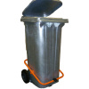 Pojazdná popolnica, zinkovaná, s objemom 120 l, s nožným pedálom Pojazdná popolnica, zinkovaná, s objemom 120 l, s nožným pedálom