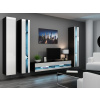 Obývacia stena Vigo NEW 6 (čierna/biely lesk) Obývacia stena Vigo NEW 6 (čierna/biely lesk)