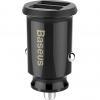Baseus CCALL-ML01 Grain Nabíječka do Auta 15.5W 2x USB Black 6953156276512 Baseus CCALL-ML01 Grain Nabíječka do Auta 15.5W 2x USB Black 6953156276512