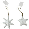 Boltze Vianočná závesná figúrka hviezda, rôzne preved., bielo/zlatá, cca 11 cm Boltze Vianočná závesná figúrka hviezda, rôzne preved., bielo/zlatá, cca 11 cm