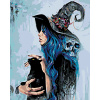 ZUTY Maľovanie podľa čísel - ČARODEJNICA S ČIERNOU MAČKOU Rámovanie: bez rámu a bez vypnutia plátna, Rozmer: 80x100 cm ZUTY Maľovanie podľa čísel - ČARODEJNICA S ČIERNOU MAČKOU Rámovanie: bez rámu a bez vypnutia plátna, Rozmer: 80x100 cm