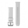 Remienok Garmin Quick Release 20 mm, bílý, leštěná stříbrná přezka 010-13114-01 Remienok Garmin Quick Release 20 mm, bílý, leštěná stříbrná přezka 010-13114-01