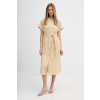Tommy Hilfiger letné šaty ľanové WW0WW49641 béžová S Tommy Hilfiger letné šaty ľanové WW0WW49641 béžová S