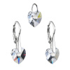Súprava šperkov s kryštálmi Swarovski náušnice a prívesok biela srdce 39003.1 Súprava šperkov s kryštálmi Swarovski náušnice a prívesok biela srdce 39003.1