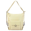 PATRIZIA 19-001 Dámska kožená kabelka v béžovej farbe s prírodnou kožou a strieborným kovaním PATRIZIA 19-001 Dámska kožená kabelka v béžovej farbe s prírodnou kožou a strieborným kovaním
