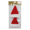 Dekoratívna mikulášska čiapka, bielo-červená, 11 cm, 2 ks Dekoratívna mikulášska čiapka, bielo-červená, 11 cm, 2 ks