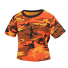 Tričko dámske krátke CROP URBAN CAMO ORANGE veľ. XL Tričko dámske krátke CROP URBAN CAMO ORANGE veľ. XL