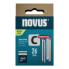 NOVUS sponky s úzkym chrbtom, typ C, 4/26 mm, nehrdzavejúca oceľ, 1000 ks NOVUS sponky s úzkym chrbtom, typ C, 4/26 mm, nehrdzavejúca oceľ, 1000 ks