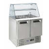 Chladiaci stôl šalátový 2-dverový so sklenenou nadstavbou, Arktic, 900x695x(H)1270mm Chladiaci stôl šalátový 2-dverový so sklenenou nadstavbou, Arktic, 900x695x(H)1270mm