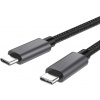 PremiumCord ku31cr2 USB-C ( USB 3.2 GEN 2, 3A, 60W, 20Gbit/s ) bavlněný oplet, 2m PremiumCord ku31cr2 USB-C ( USB 3.2 GEN 2, 3A, 60W, 20Gbit/s ) bavlněný oplet, 2m