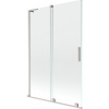 Mexen Velar L, 2-krídlová posuvná vaňová zástena 120 x 150 cm, 8mm číre sklo, brúsená oceľ, 896-120-003-01-97 Mexen Velar L, 2-krídlová posuvná vaňová zástena 120 x 150 cm, 8mm číre sklo, brúsená oceľ, 896-120-003-01-97