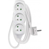 EMOS Predlžovací kábel 1,5 m / 3 zásuvky / biely / PVC / 1 mm2 EMOS Predlžovací kábel 1,5 m / 3 zásuvky / biely / PVC / 1 mm2
