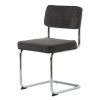 Sivá menčestrová jedálenská stolička Rupert – Unique Furniture Sivá menčestrová jedálenská stolička Rupert – Unique Furniture