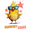 Nažehľovačka/DTF transfer Dobré kura Nálepka - výška: A5 Nažehľovačka/DTF transfer Dobré kura Nálepka - výška: A5