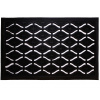 Home Elements Gumová rohožka Vlnky čierna 45 x 75 cm