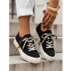 Dámske sneakersy typu tenisky s ozdobnými korálkami čierne 39 Dámske sneakersy typu tenisky s ozdobnými korálkami čierne 39