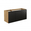 ArtCom Skrinka pod umývadlo LUXOR Black 82-120-3D | 120 cm s dvierkami ArtCom Skrinka pod umývadlo LUXOR Black 82-120-3D | 120 cm s dvierkami