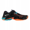 Volejbalové topánky Mizuno Wave Lightning Z8 black/neon flame/peacock blue 48 Volejbalové topánky Mizuno Wave Lightning Z8 black/neon flame/peacock blue 48