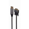 Gembird CC-DPM-DVIM-4K-6 adaptér, kábel 1,8 m, DisplayPort na DVI, čierny Gembird CC-DPM-DVIM-4K-6 adaptér, kábel 1,8 m, DisplayPort na DVI, čierny