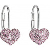 Evolution Group stříbrné náušnice visací s krystaly Swarovski růžové srdce 31125.3 Evolution Group stříbrné náušnice visací s krystaly Swarovski růžové srdce 31125.3