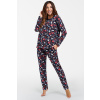 Dámske pyžamo Italian Fashion Cookies dł.r. dł.sp. Farba: Modrá - tmavo, Veľkosť: XL Dámske pyžamo Italian Fashion Cookies dł.r. dł.sp. Farba: Modrá - tmavo, Veľkosť: XL