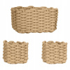 Sada béžových bavlna košíkov Sada béžových bavlna košíkov