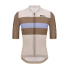 SANTINI Cyklistický dres s krátkym rukávom - BENGAL - béžová/hnedá/svetlo modrá 2XL SANTINI Cyklistický dres s krátkym rukávom - BENGAL - béžová/hnedá/svetlo modrá 2XL