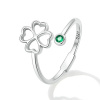 GRACE Silver Jewellery Stříbrný prsten Čtyřlístek pro štěstí - stříbro 925/1000 P-SCR843/32 nastavitelná Stříbrná GRACE Silver Jewellery Stříbrný prsten Čtyřlístek pro štěstí - stříbro 925/1000 P-SCR843/32 nastavitelná Stříbrná