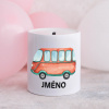 Domovi Biela keramická pokladnička s menom Autobus 9cm Domovi Biela keramická pokladnička s menom Autobus 9cm