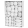 Gule MagicHome Vianoce, sada, 31 ks, 5-6-8-12 cm, bielo-strieborné, na vianočný stromček Gule MagicHome Vianoce, sada, 31 ks, 5-6-8-12 cm, bielo-strieborné, na vianočný stromček