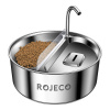 Stainless Steel Pet Water fountain & Feeder 2in1 3.2l Rojeco Stainless Steel Pet Water fountain & Feeder 2in1 3.2l Rojeco