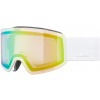 Lyžiarske okuliare Uvex Provoqe V - biela matná/zrkadlová zelená variomatic/číra (S1–S3) uni Lyžiarske okuliare Uvex Provoqe V - biela matná/zrkadlová zelená variomatic/číra (S1–S3) uni