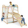 Costway Montessori interiérové ??ihrisko s hojdačkou a rebríkom PASTEL Costway Montessori interiérové ??ihrisko s hojdačkou a rebríkom PASTEL