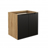 ArtCom Skrinka pod umývadlo LUXOR Black 82-60-2D | 60 cm s dvierkami ArtCom Skrinka pod umývadlo LUXOR Black 82-60-2D | 60 cm s dvierkami