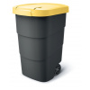 Popolnica Prosperplast Wheeler 95 l antracit so žltým vekom Popolnica Prosperplast Wheeler 95 l antracit so žltým vekom