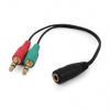 konektor 2x jack IN 3,5 mm audio stereo + mikrofón na 4 pinový jack OUT 3,5mm, CABLEXPERT konektor 2x jack IN 3,5 mm audio stereo + mikrofón na 4 pinový jack OUT 3,5mm, CABLEXPERT
