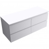 CERANO - Kúpeľňová skrinka Carole - biela matná + doska pod umývadlo z lit. mramoru Elanys - 12 mm - biela matná - 160x49,2x46 cm CER-8050BD85515 CERANO - Kúpeľňová skrinka Carole - biela matná + doska pod umývadlo z lit. mramoru Elanys - 12 mm - biela matná - 160x49,2x46 cm CER-8050BD85515