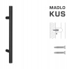 FT - MADLO kód K00 Ø 30 mm ST ks Rozteč madla: 700 mm, Dĺžka: 1000 mm, Rozmer profilu madla: Ø 30 mm CIM - čierna matná (FNO) FT - MADLO kód K00 Ø 30 mm ST ks Rozteč madla: 700 mm, Dĺžka: 1000 mm, Rozmer profilu madla: Ø 30 mm CIM - čierna matná (FNO)