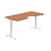 Hobis Pracovný stôl Motion Ergo, PO, 2S, 180x70,5-120,5x90 cm, čerešňa/biela Hobis Pracovný stôl Motion Ergo, PO, 2S, 180x70,5-120,5x90 cm, čerešňa/biela