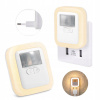 LAMPKA NOCNA LED KONTAKT NOČNÁ LED LAMPKA DO ZÁSUVKY SO SNÍMAČOM POHYBU A SÚMRAKU, 10 REŽIMOV, 1 ks LAMPKA NOCNA LED KONTAKT NOČNÁ LED LAMPKA DO ZÁSUVKY SO SNÍMAČOM POHYBU A SÚMRAKU, 10 REŽIMOV, 1 ks