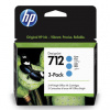 HP originál ink 3ED77A, HP 712, cyan, 29ml, 3-pack HP originál ink 3ED77A, HP 712, cyan, 29ml, 3-pack