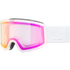 Lyžiarske okuliare Uvex Provoqe V - biela matná/zrkadlová ružová variomatic/číra (S0 – S2) uni Lyžiarske okuliare Uvex Provoqe V - biela matná/zrkadlová ružová variomatic/číra (S0 – S2) uni