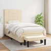 Box spring postel s matrací krémová 80 x 200 cm textil Krémová 3136554 Box spring postel s matrací krémová 80 x 200 cm textil Krémová 3136554