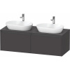 DURAVIT Ketho 2 závesná skrinka pod dve umývadlá na dosku, 2 zásuvky, 1400 x 550 x 459 mm, grafit super matná, K24888B80800000 DURAVIT Ketho 2 závesná skrinka pod dve umývadlá na dosku, 2 zásuvky, 1400 x 550 x 459 mm, grafit super matná, K24888B80800000