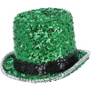 Smiffys Klobúk s flitrami zelený Smiffys Klobúk s flitrami zelený