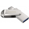 SanDisk Ultra Dual Drive Luxe USB-C 256GB / USB 3.0 Typ-C / USB 3.0 Typ-A / strieborný SanDisk Ultra Dual Drive Luxe USB-C 256GB / USB 3.0 Typ-C / USB 3.0 Typ-A / strieborný