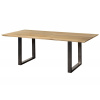 Bighome - Jedálenský stôl mango 240x100x76 prírodný lak / epoxidová čierna, U-nohy antracit lesklý EPOXY Bighome - Jedálenský stôl mango 240x100x76 prírodný lak / epoxidová čierna, U-nohy antracit lesklý EPOXY