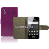 Kožený obal Samsung Galaxy Ace – Wallet – fialová